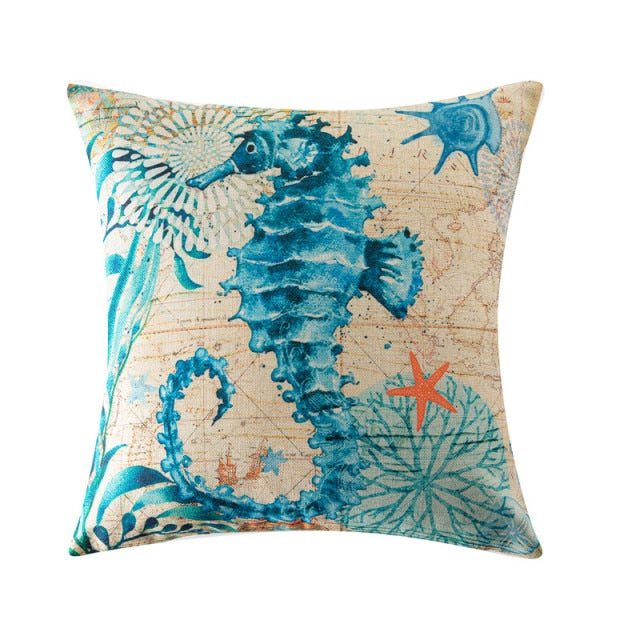 Cushion Covers Pillows Bed Cotton Line Flower Bird Printed Throw Pillow Cases Home Decor Sofa Chair Seat