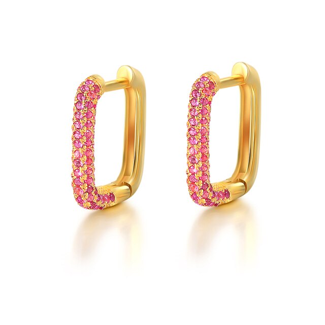 925 Sterling Silver Rose Red Crystal Series Stud Earrings For Women Cubic Zirconia Jeweled Butterfly Flower Ear Stud Gift-Dollar Bargains Online Shopping Australia