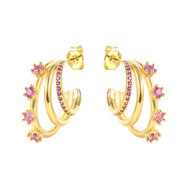 925 Sterling Silver Rose Red Crystal Series Stud Earrings For Women Cubic Zirconia Jeweled Butterfly Flower Ear Stud Gift-Dollar Bargains Online Shopping Australia