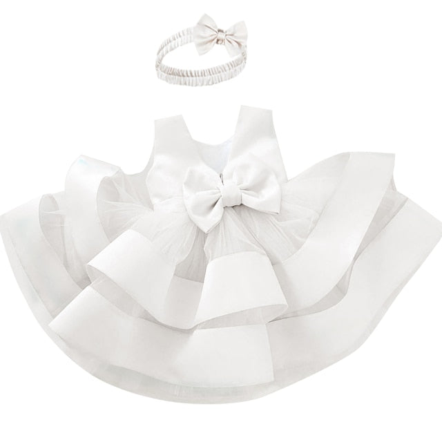 Petal Toddler Baby Girl Infant Princess Lace Tutu Dress Baby Girl Wedding Dress Kids Party Vestidos for Baby 1 Years birthday