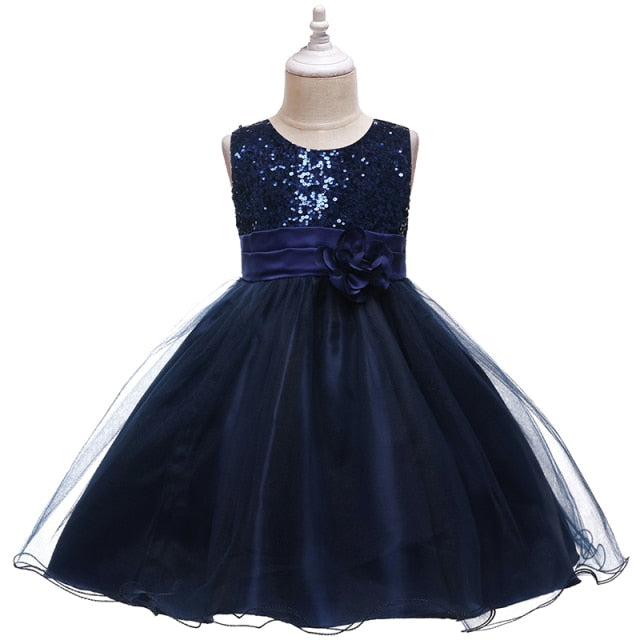 Christmas Children Dress Pearls Princess Dress Flower Girls Wedding Dress Kids Dresses 3-10 Years Halloween Girls Party Dress