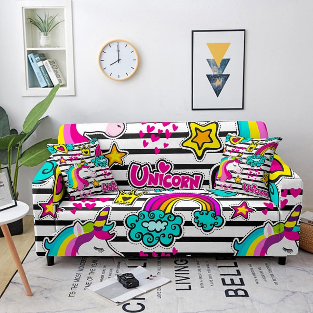 Elastic Sofa Cover Cartoon Animal Printed Sofa Slipcover Corner Sofa Cover for Living Room Couch Cover for sofas Sofa Protector