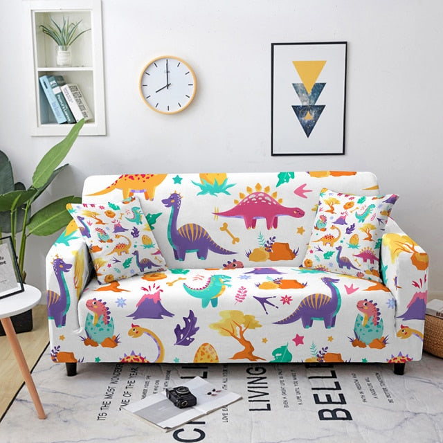 Elastic Sofa Cover Cartoon Animal Printed Sofa Slipcover Corner Sofa Cover for Living Room Couch Cover for sofas Sofa Protector