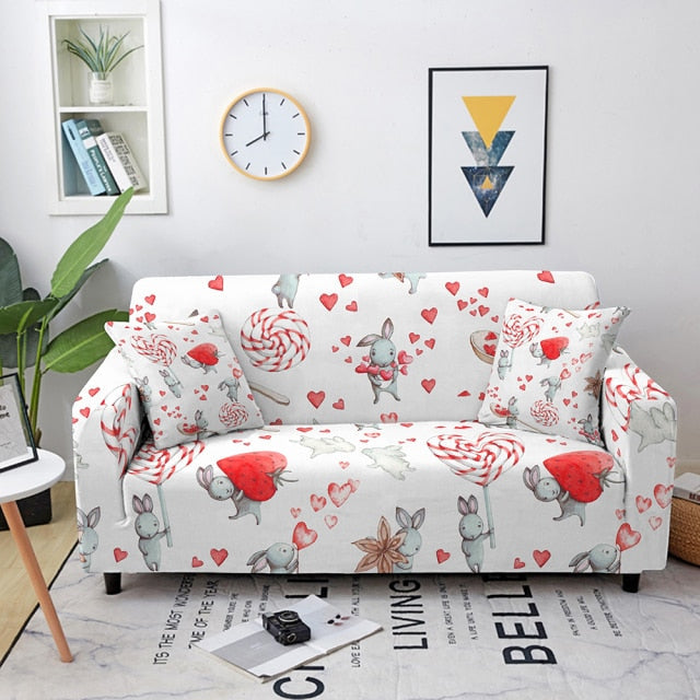 Elastic Sofa Cover Cartoon Animal Printed Sofa Slipcover Corner Sofa Cover for Living Room Couch Cover for sofas Sofa Protector