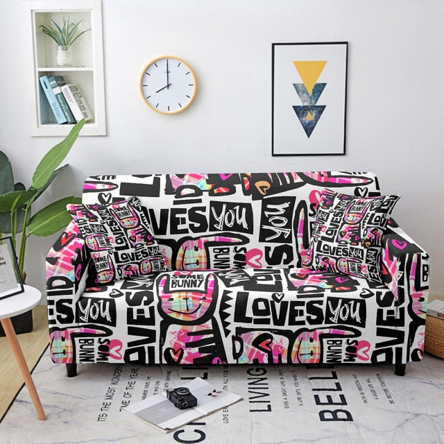 Elastic Sofa Cover Cartoon Animal Printed Sofa Slipcover Corner Sofa Cover for Living Room Couch Cover for sofas Sofa Protector
