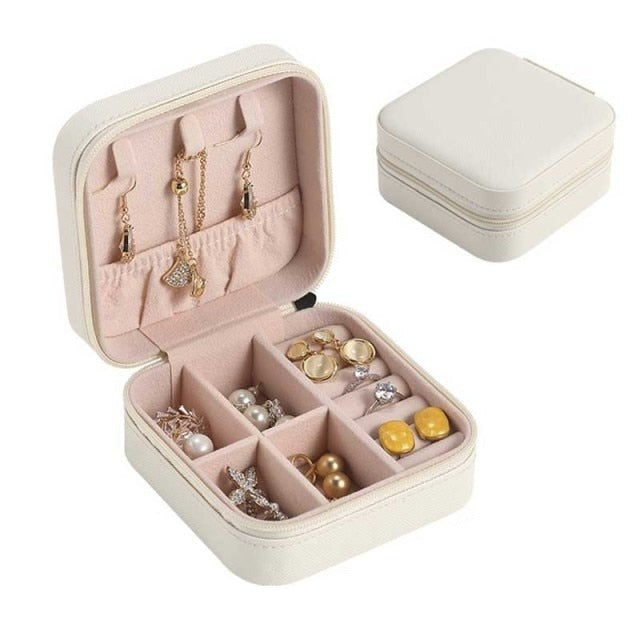 PU Jewelry Organizer Display Travel Jewelry Case Boxes Travel Portable Jewelry Box Storage Organizer Earring Holder Gifts-Dollar Bargains Online Shopping Australia