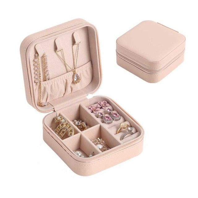 PU Jewelry Organizer Display Travel Jewelry Case Boxes Travel Portable Jewelry Box Storage Organizer Earring Holder Gifts-Dollar Bargains Online Shopping Australia
