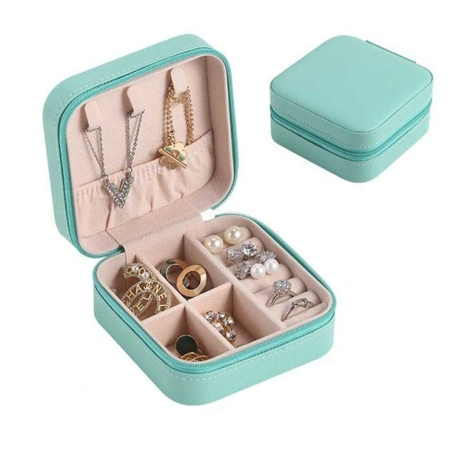 PU Jewelry Organizer Display Travel Jewelry Case Boxes Travel Portable Jewelry Box Storage Organizer Earring Holder Gifts-Dollar Bargains Online Shopping Australia