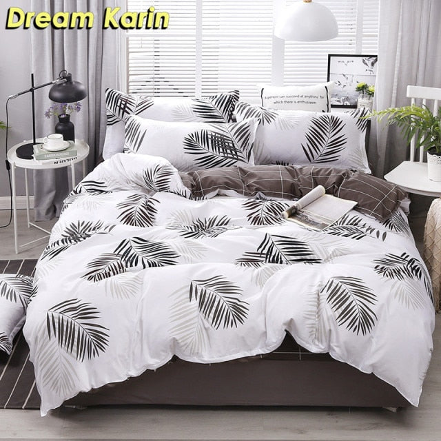 Nordic Simple Bedding Set Adult Duvet Cover Sets Bedclothes Bed Linen Sheet Single Double Queen King size Qulit Covers 240/220