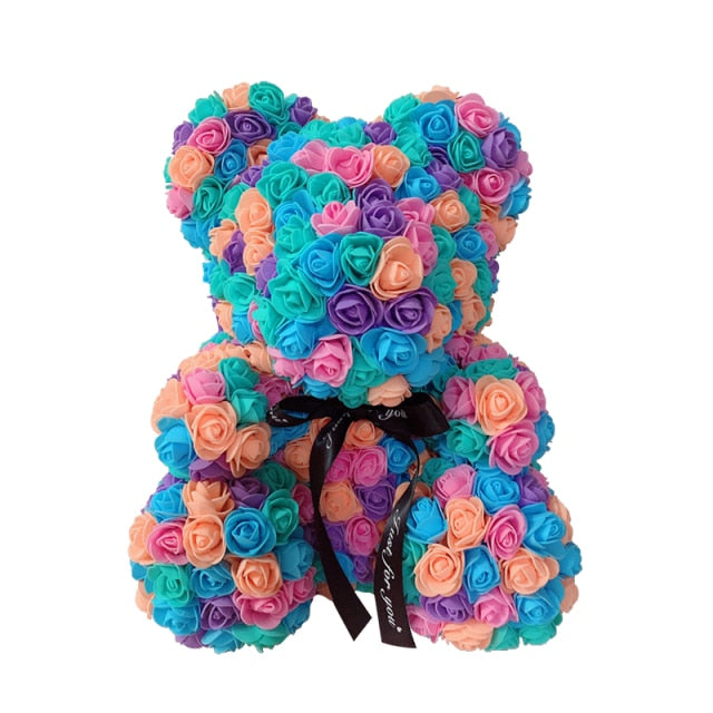 Rose Bear Heart Artificial Flower Rose Teddy Bear Women Wedding Birthday Christmas Gift-Dollar Bargains Online Shopping Australia
