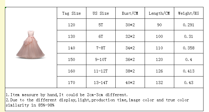 Kid Wedding Dresses for Girls Elegant Flower Princess Long Gown Baby Girl Christmas Dress vestidos infantil Size 6 12 14 Years