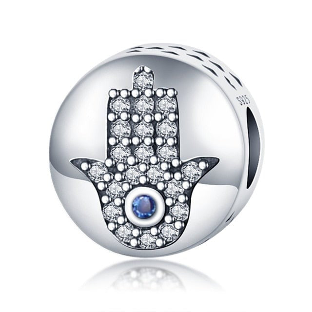 925 Pink Enamel Lotus Charms Beads Fit Bracelet For Women Jewelry Making