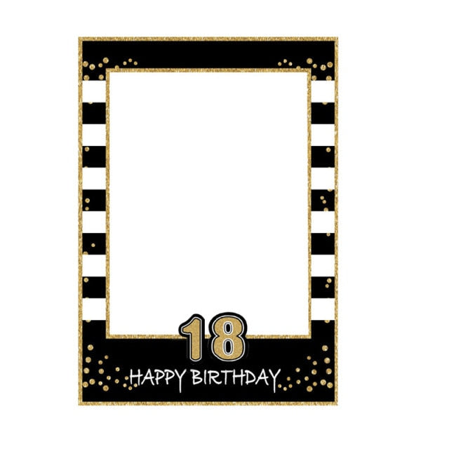 Birthday Photo Booth Frame Kids Adult Birthday Party Decoration Paper Happy Birthday Photo Props Frame-Dollar Bargains Online Shopping Australia