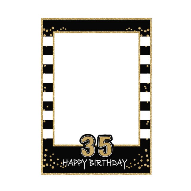 Birthday Photo Booth Frame Kids Adult Birthday Party Decoration Paper Happy Birthday Photo Props Frame-Dollar Bargains Online Shopping Australia