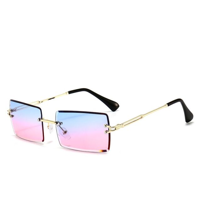 Sunglow Rimless Sunglasses Women 2021,Fashion Designer Square Sun Glasses,Summer Decorative Frameless Eyeglasses,Accessories