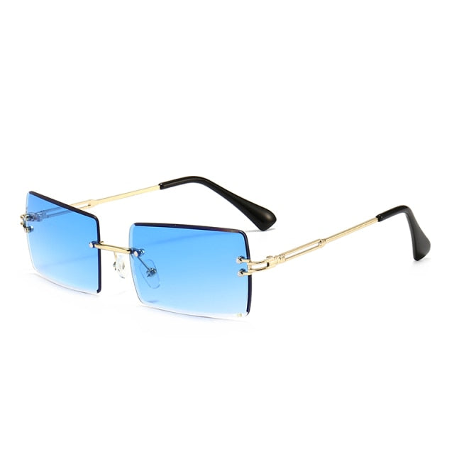 Sunglow Rimless Sunglasses Women 2021,Fashion Designer Square Sun Glasses,Summer Decorative Frameless Eyeglasses,Accessories