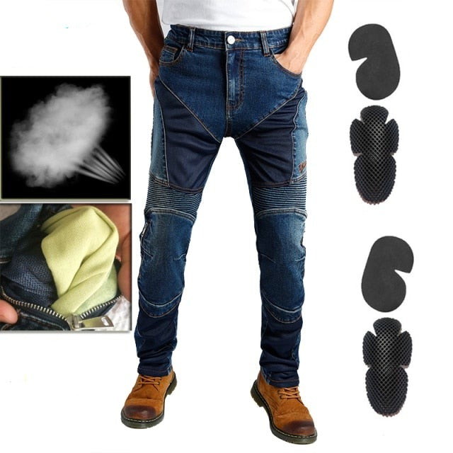 Men Motorcycle Pants Motorcycle Jeans Protective Gear Riding Touring Black Motorbike Trousers Blue Motocross Jeans