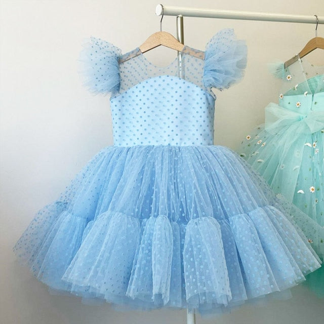 Fancy Baby Girls Dress New Year Party Evening Gowns Elegant Princess Dress Ball Gowns Wedding Kids Dresses For Girls