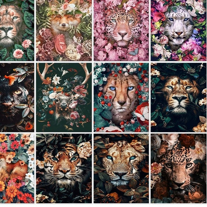 Oil Painting By Numbers Deer DIY Paint By Numbers For Adult Animals Frameless Canvas Painting Unique Gift