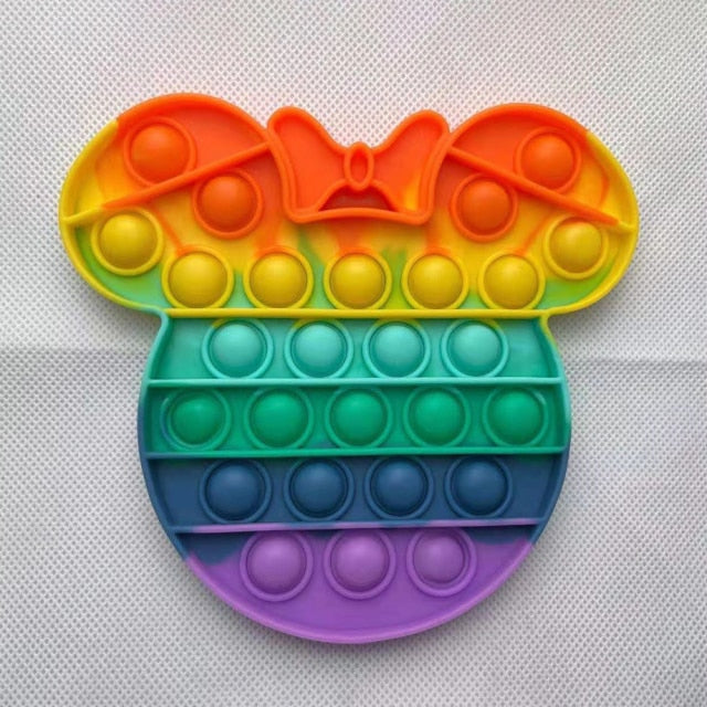 Fidget Reliver Stress Toy Rainbow Push Bubble Antistress Toys Adults &amp; Children Sensory Toys to Relieve Autism-Dollar Bargains Online Shopping Australia