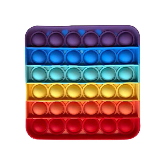 Fidget Reliver Stress Toy Rainbow Push Bubble Antistress Toys Adults &amp; Children Sensory Toys to Relieve Autism-Dollar Bargains Online Shopping Australia