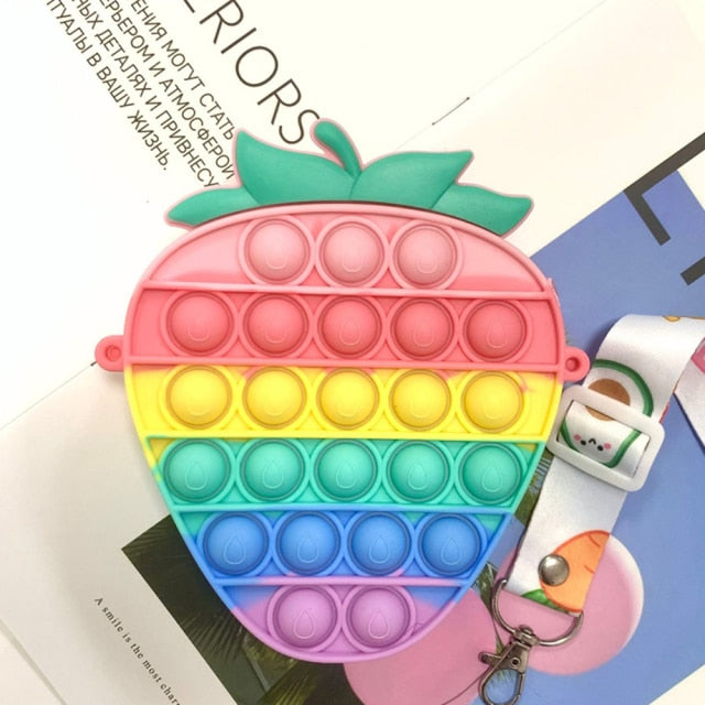 Fidget Reliver Stress Toy Rainbow Push Bubble Antistress Toys Adults &amp; Children Sensory Toys to Relieve Autism-Dollar Bargains Online Shopping Australia