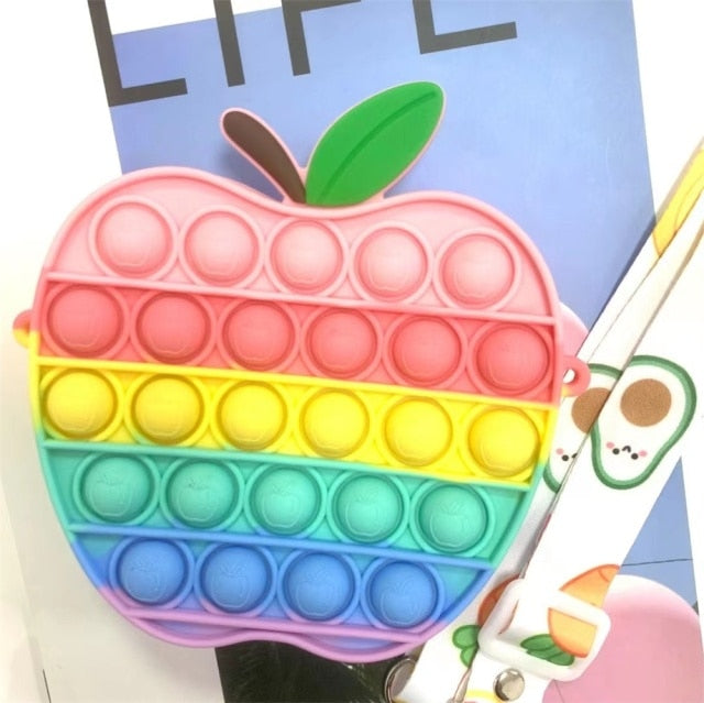 Fidget Reliver Stress Toy Rainbow Push Bubble Antistress Toys Adults &amp; Children Sensory Toys to Relieve Autism-Dollar Bargains Online Shopping Australia