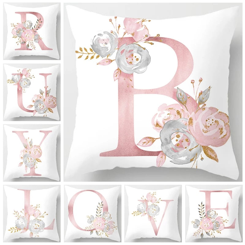 Custom Pink Letter Decorative Cushion Cover Wedding Party Decoration Wedding Decorative Pillow Party Supplies Wedding Ornaments-Dollar Bargains Online Shopping Australia