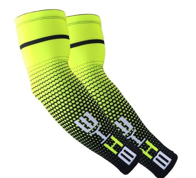 Breathable Quick Dry UV Protection Running Arm Sleeves Basketball Elbow Pad Fitness Armguards Sports Cycling Arm Warmers