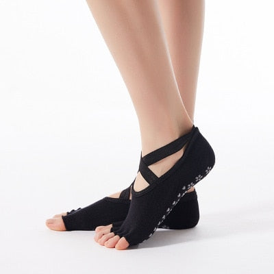 Bandage Yoga Socks Anti-Slip Quick-Dry Damping Pilates Ballet Socks Good Grip For Women Cotton Socks-Dollar Bargains Online Shopping Australia