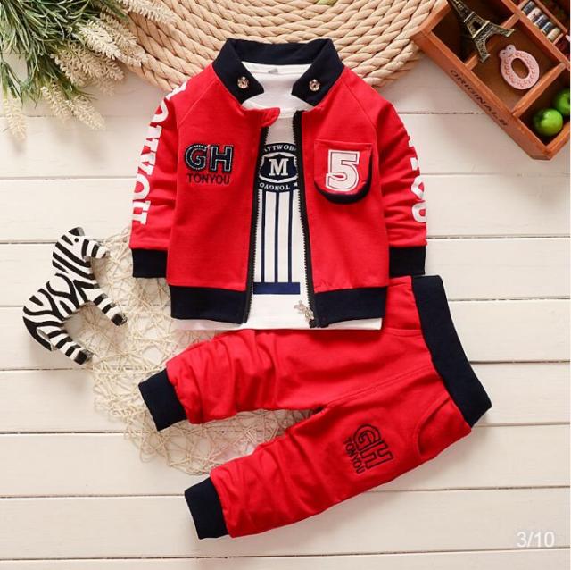 Baby Boy Sports Suit Clothing Sets Kids Floral Clothes For Birthday Formal Outfits Suit Fashion Tops Shirt + Pants 3pcs
