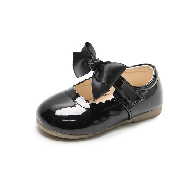 Baby Girls Shoes Cute Bow Patent Leather Princess Shoes Solid Color Kids Gilrs Dancing Shoes First Walkers SMG104-Dollar Bargains Online Shopping Australia