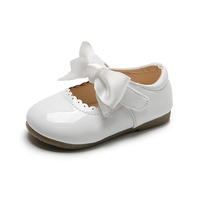 Baby Girls Shoes Cute Bow Patent Leather Princess Shoes Solid Color Kids Gilrs Dancing Shoes First Walkers SMG104-Dollar Bargains Online Shopping Australia