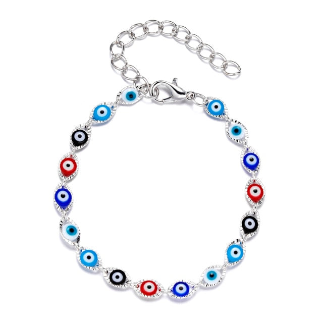 Lucky Evil Eye Bracelets Blue Evil Eye Bead Bracelet Men Women Handmade Lucky Jewelry Charm Bracelet-Dollar Bargains Online Shopping Australia