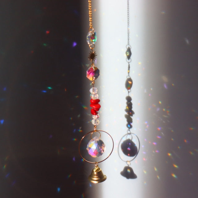 Crystal Star Hexagon Diamond Prisms Hanging Rainbow Chaser Lighting Accessories for Window Curtains Pendant Home Garden Decor-Dollar Bargains Online Shopping Australia