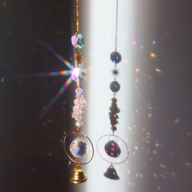 Crystal Star Hexagon Diamond Prisms Hanging Rainbow Chaser Lighting Accessories for Window Curtains Pendant Home Garden Decor-Dollar Bargains Online Shopping Australia