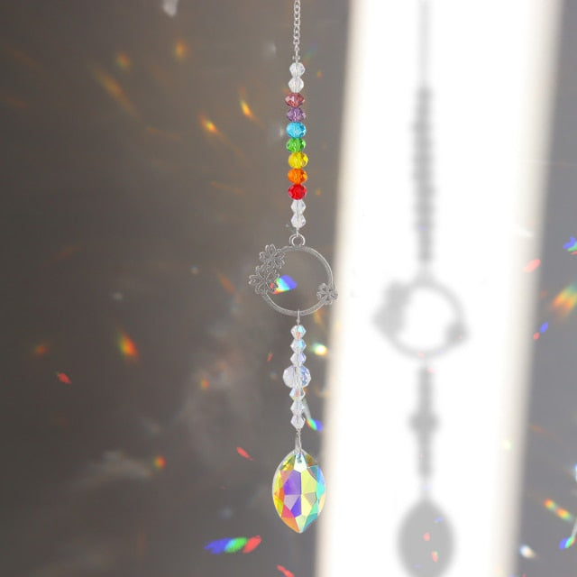 Crystal Star Hexagon Diamond Prisms Hanging Rainbow Chaser Lighting Accessories for Window Curtains Pendant Home Garden Decor-Dollar Bargains Online Shopping Australia