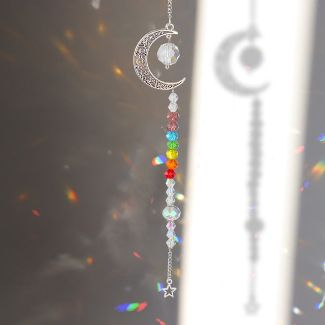 Crystal Star Hexagon Diamond Prisms Hanging Rainbow Chaser Lighting Accessories for Window Curtains Pendant Home Garden Decor-Dollar Bargains Online Shopping Australia