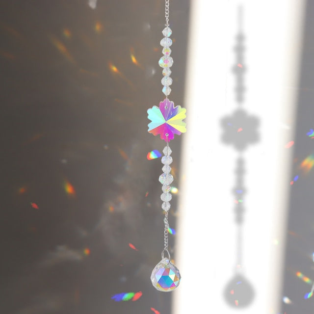 Crystal Star Hexagon Diamond Prisms Hanging Rainbow Chaser Lighting Accessories for Window Curtains Pendant Home Garden Decor-Dollar Bargains Online Shopping Australia