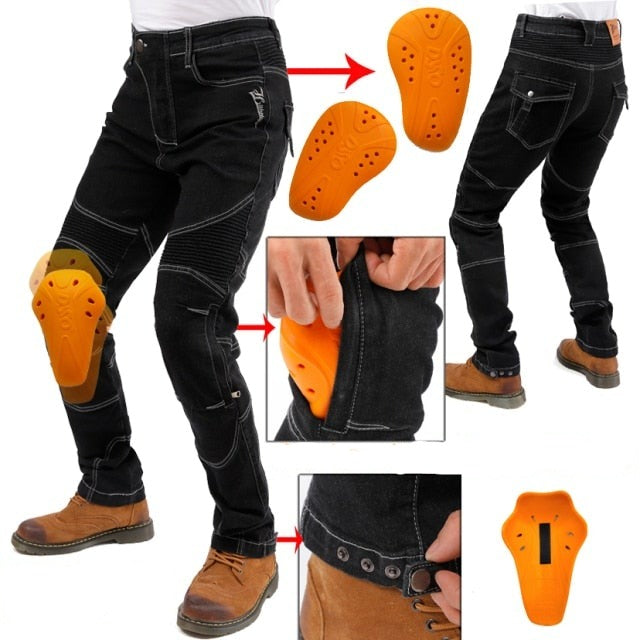 Men Motorcycle Pants Motorcycle Jeans Protective Gear Riding Touring Black Motorbike Trousers Blue Motocross Jeans