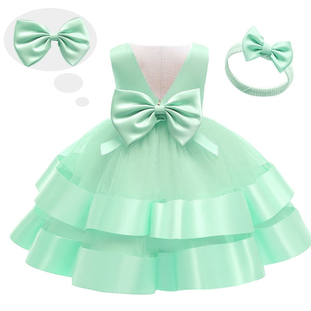 New Year Costume For Kids Baby Ball Gown Birthday Party Wedding Clothes Tutu Princess Dresses For Girls Children Vestido 0-5 Age
