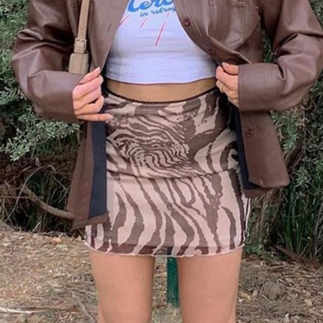 Korean Style Mini Skirt Bodycon Kawaii High Waist Ruffle Hem Short Straight Skirt Aesthetic 90s Vintage Women Streetwear