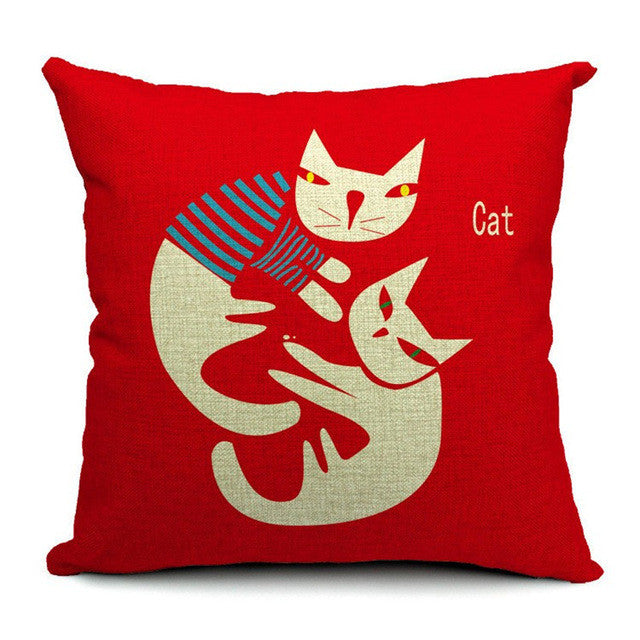 2015 Cat Style Fashion Cushion Cat Print pillow Bed Sofa Home Decorative Pillow Fundas Para Almofadas Cojines