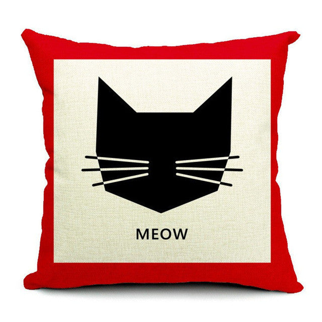 2015 Cat Style Fashion Cushion Cat Print pillow Bed Sofa Home Decorative Pillow Fundas Para Almofadas Cojines