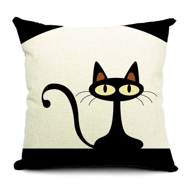 2015 Cat Style Fashion Cushion Cat Print pillow Bed Sofa Home Decorative Pillow Fundas Para Almofadas Cojines