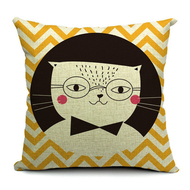 2015 Cat Style Fashion Cushion Cat Print pillow Bed Sofa Home Decorative Pillow Fundas Para Almofadas Cojines