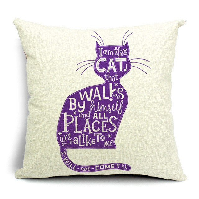 2015 Cat Style Fashion Cushion Cat Print pillow Bed Sofa Home Decorative Pillow Fundas Para Almofadas Cojines