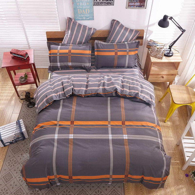 Modern style Bedding Sets Polyester Duvet Cover set Bed Sheet Pillowcase Twin Full Queen size King Super Soft 4Pcs /3 Pcs