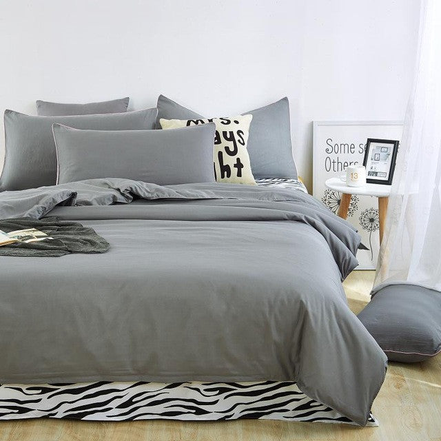 Autumn bedding set Brief style bed linens 5 size zebra-stripe bed sheet Microfiber brushed bed set bedding