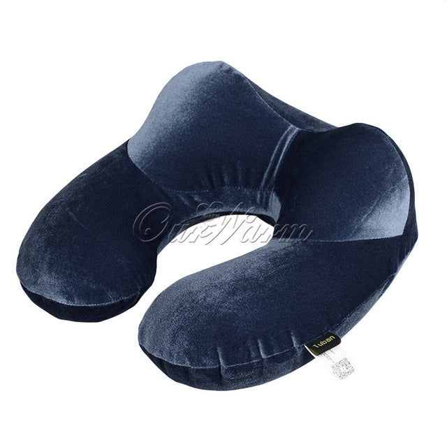 U-Shape Travel Pillow for Airplane Inflatable Neck Pillow Travel Accessories Comfortable Pillows for Sleep Home Textile 3 Colors